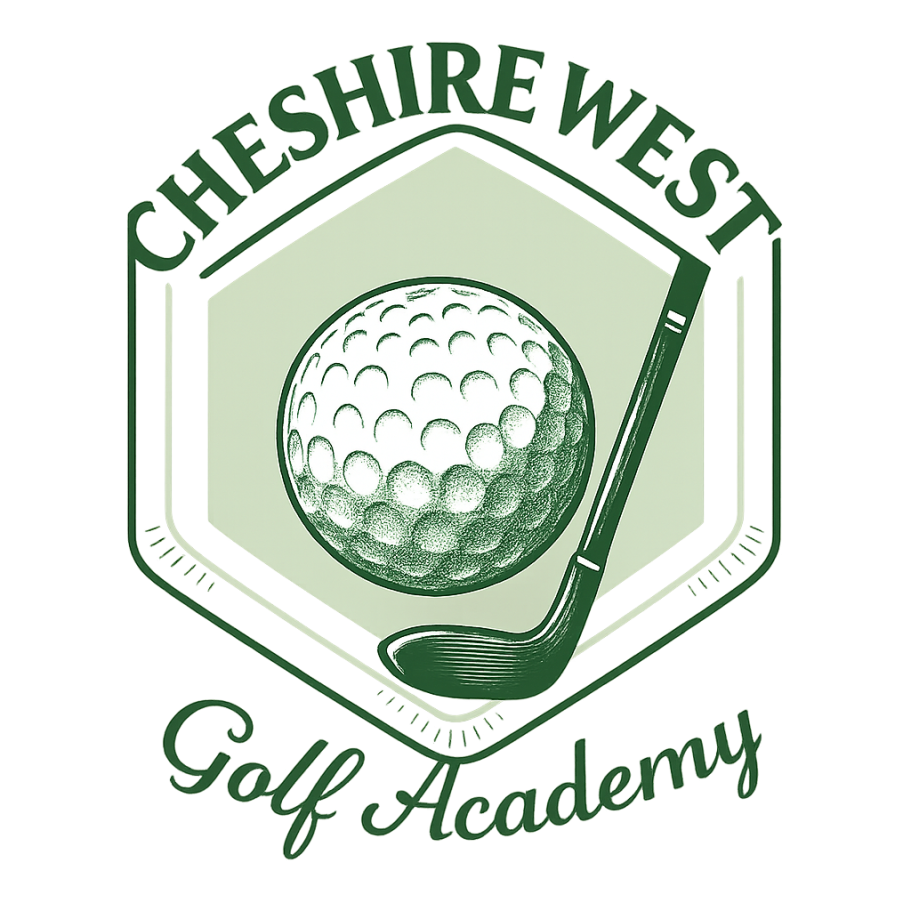 golf ball data on golf lessons with pga professional thomas rowland here at Cheshire West Golf Academy logo